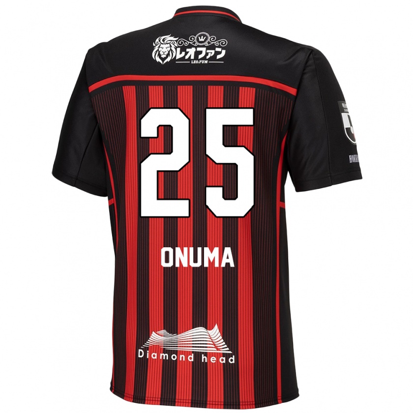 Kandiny Hombre Camiseta Akito Onuma #25 Negro Rojo 1ª Equipación 2024/25 La Camisa Chile