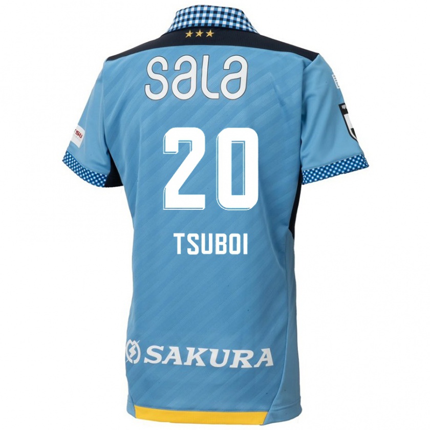 Kandiny Hombre Camiseta Yuya Tsuboi #20 Azul Negro 1ª Equipación 2024/25 La Camisa Chile