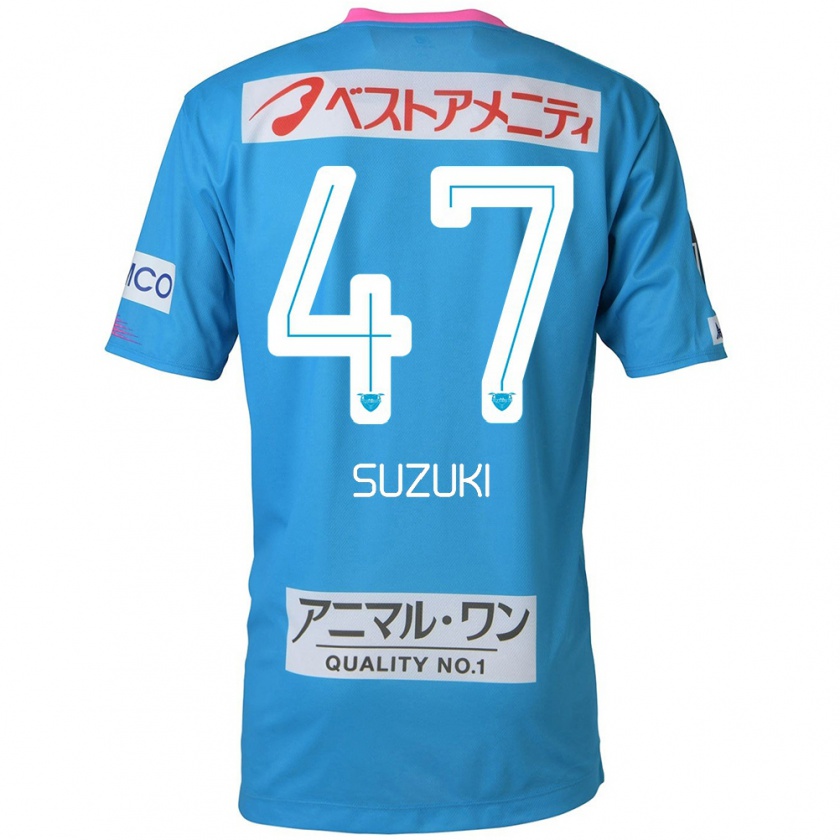 Kandiny Hombre Camiseta Daichi Suzuki #47 Azul Rosado 1ª Equipación 2024/25 La Camisa Chile