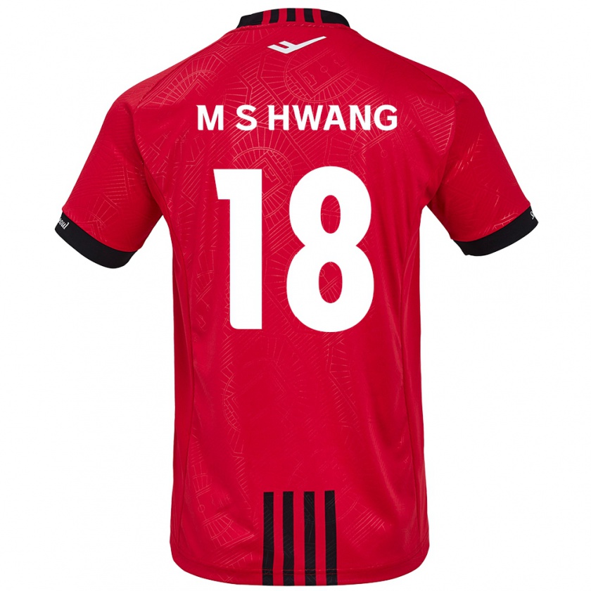 Kandiny Hombre Camiseta Seong-Min Hwang #18 Negro Rojo 1ª Equipación 2024/25 La Camisa Chile