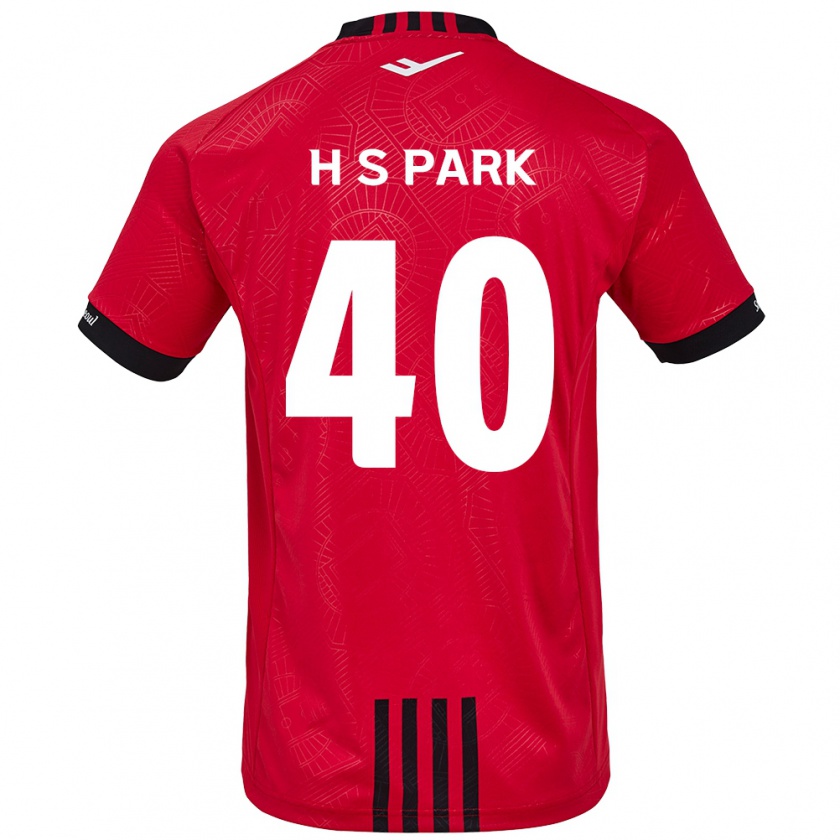 Kandiny Hombre Camiseta Seong-Hun Park #40 Negro Rojo 1ª Equipación 2024/25 La Camisa Chile