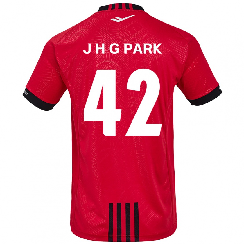 Kandiny Hombre Camiseta Jang Han-Gyeol Park #42 Negro Rojo 1ª Equipación 2024/25 La Camisa Chile