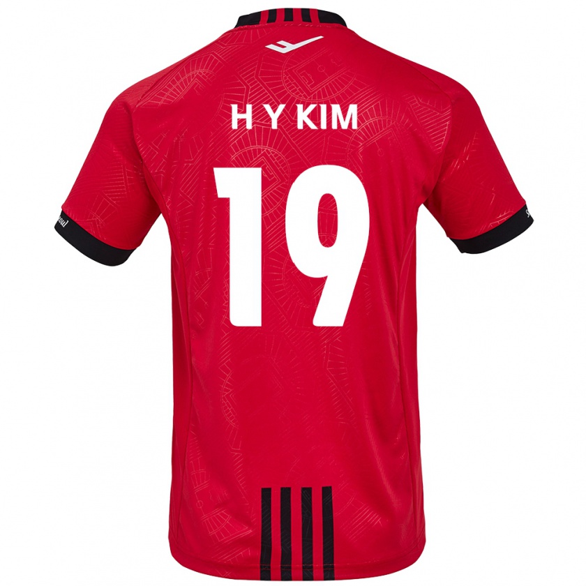 Kandiny Hombre Camiseta Yong-Hyuk Kim #19 Negro Rojo 1ª Equipación 2024/25 La Camisa Chile