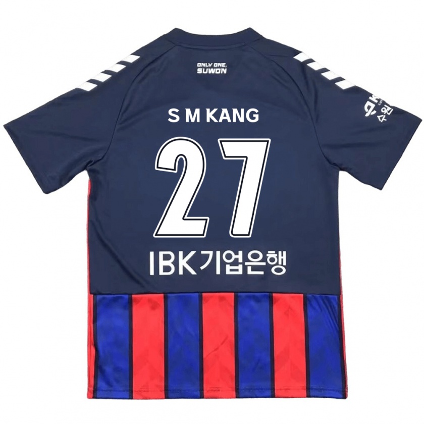 Kandiny Hombre Camiseta Min-Sung Kang #27 Azul Rojo 1ª Equipación 2024/25 La Camisa Chile