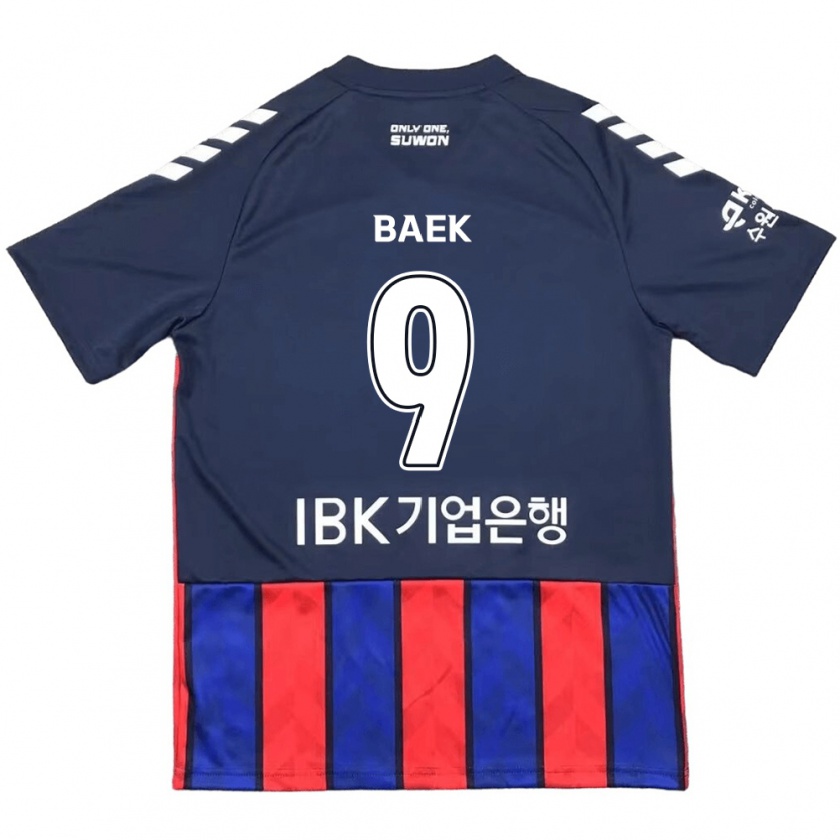 Kandiny Hombre Camiseta Kyeong Baek #9 Azul Rojo 1ª Equipación 2024/25 La Camisa Chile