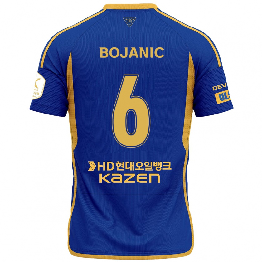 Kandiny Hombre Camiseta Darijan Bojanic #6 Azul Amarillo 1ª Equipación 2024/25 La Camisa Chile