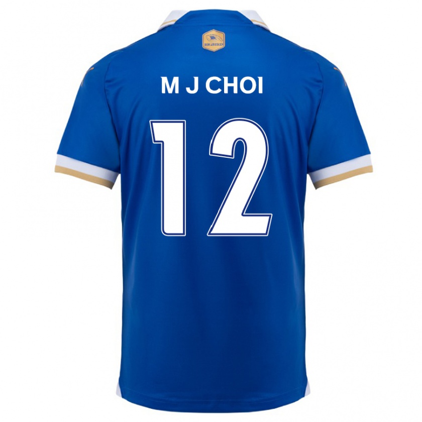 Kandiny Hombre Camiseta Ji-Moog Choi #12 Azul Blanco 1ª Equipación 2024/25 La Camisa Chile