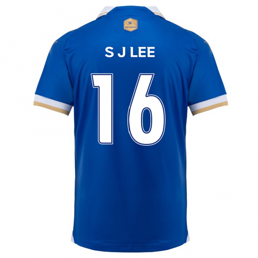 Kandiny Hombre Camiseta Jong-Sung Lee #16 Azul Blanco 1ª Equipación 2024/25 La Camisa Chile