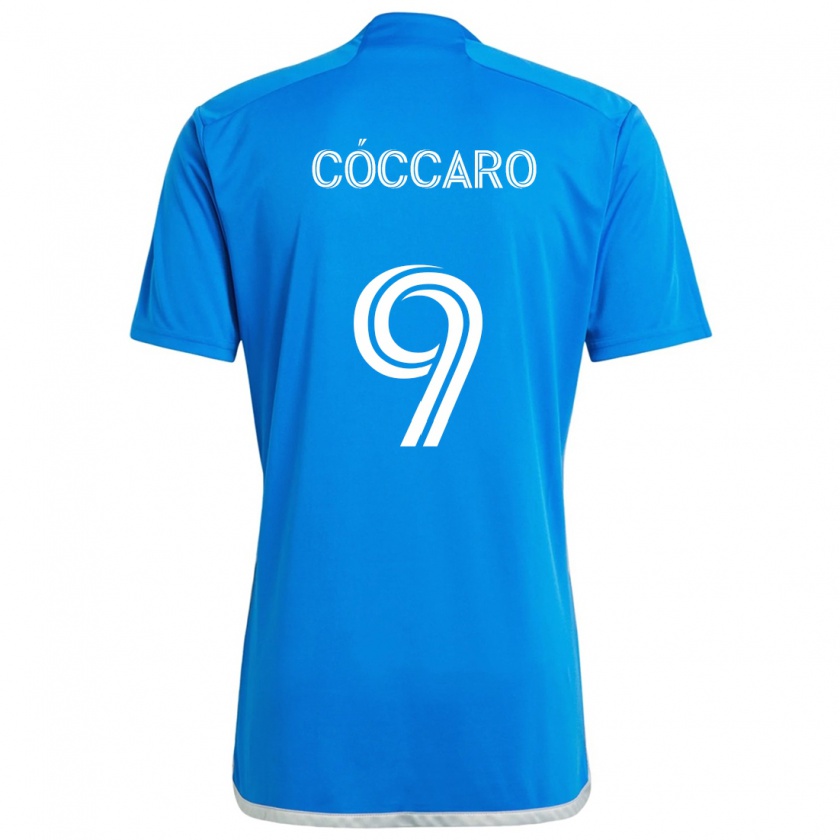 Kandiny Hombre Camiseta Matías Cóccaro #9 Azul Blanco 1ª Equipación 2024/25 La Camisa Chile