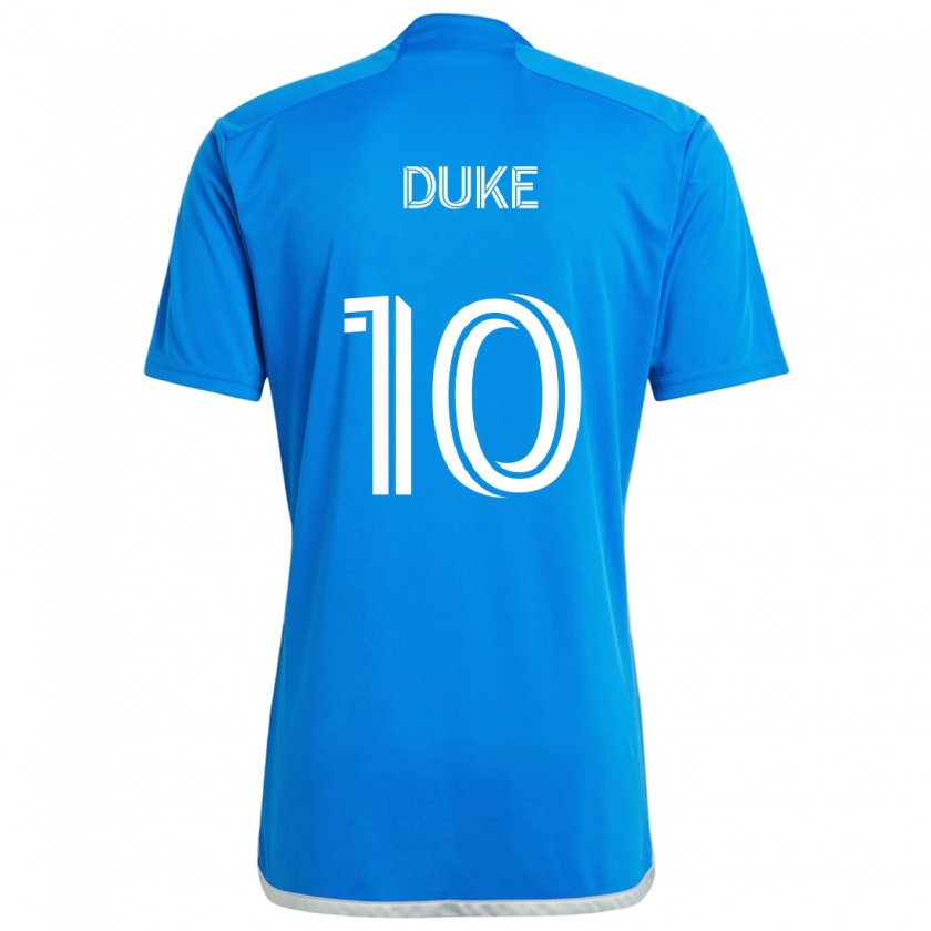 Kandiny Hombre Camiseta Bryce Duke #10 Azul Blanco 1ª Equipación 2024/25 La Camisa Chile