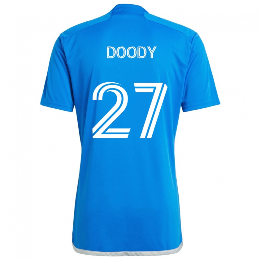 Kandiny Hombre Camiseta Grayson Doody #27 Azul Blanco 1ª Equipación 2024/25 La Camisa Chile