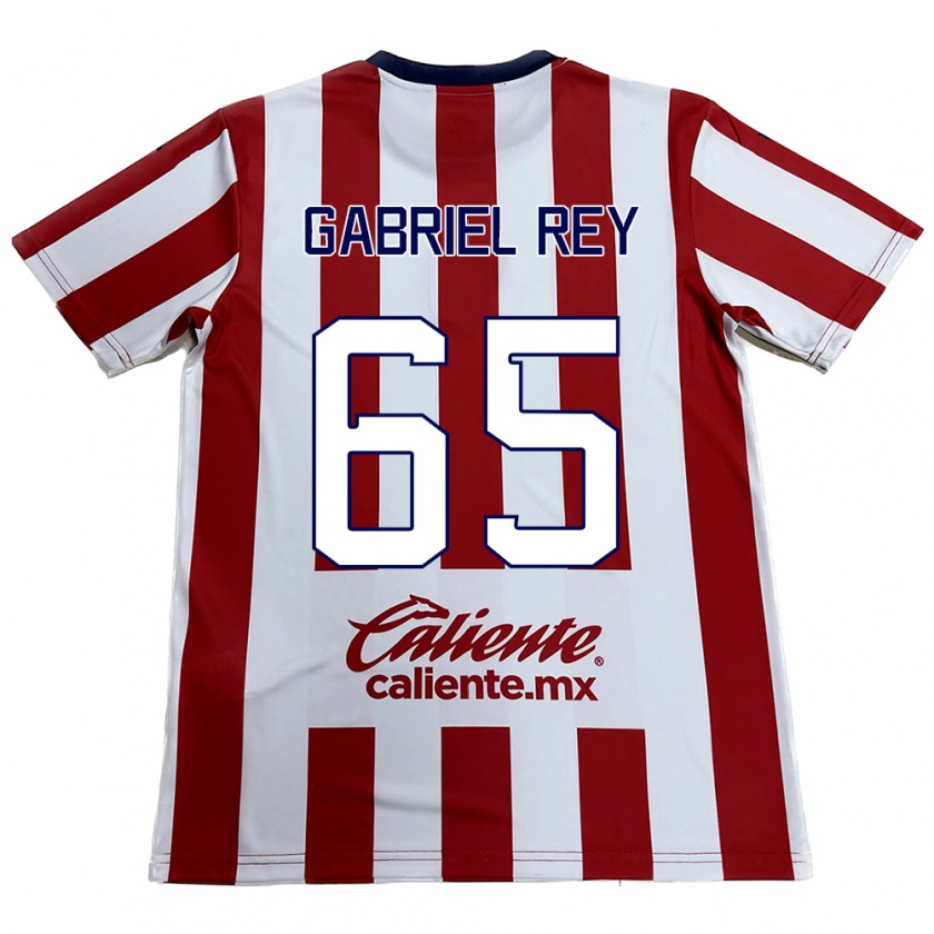 Kandiny Hombre Camiseta Luis Gabriel Rey #65 Rojo Blanco 1ª Equipación 2024/25 La Camisa Chile