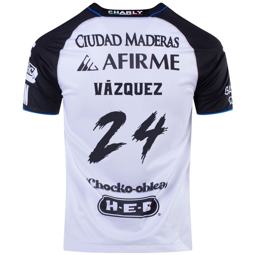 Kandiny Hombre Camiseta Brayton Vázquez #24 Azul Negro 1ª Equipación 2024/25 La Camisa Chile