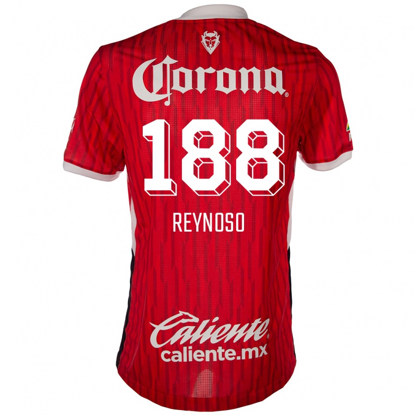 Kandiny Hombre Camiseta Daniel Reynoso #188 Rojo Blanco 1ª Equipación 2024/25 La Camisa Chile