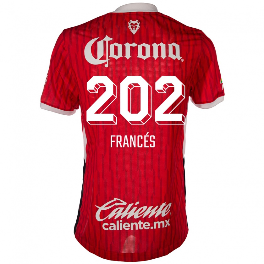 Kandiny Hombre Camiseta Lenin Francés #202 Rojo Blanco 1ª Equipación 2024/25 La Camisa Chile