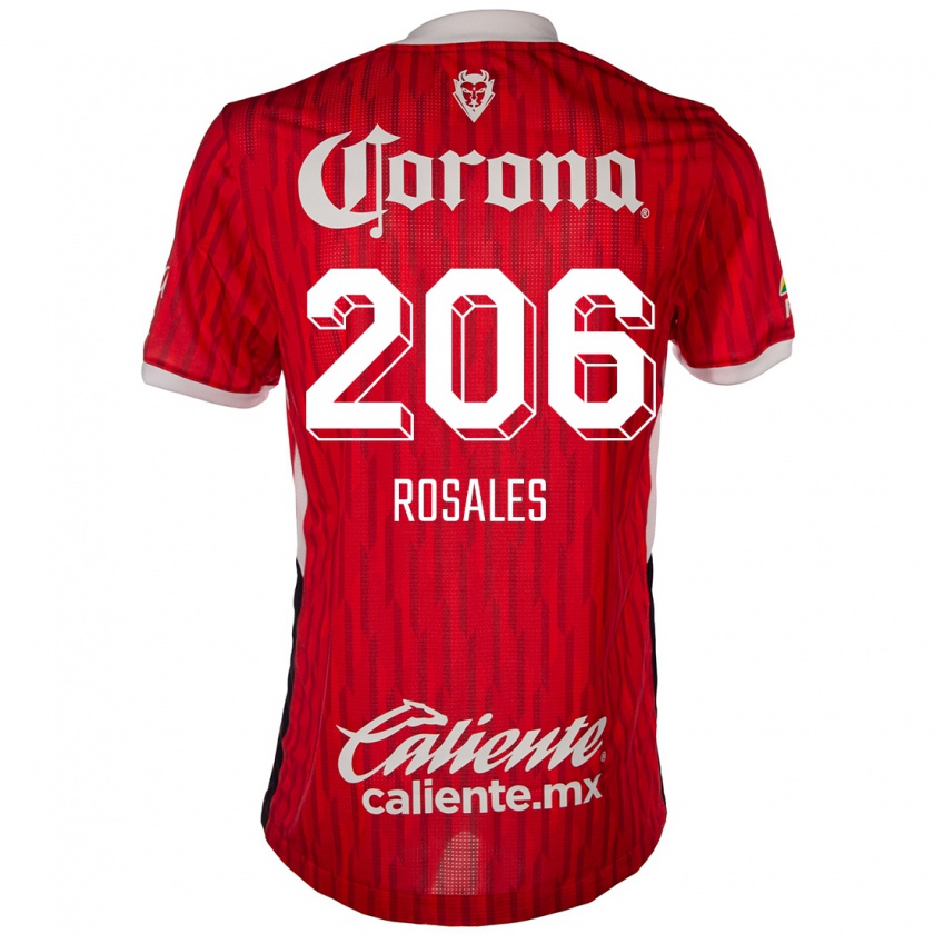 Kandiny Hombre Camiseta Santiago Rosales #206 Rojo Blanco 1ª Equipación 2024/25 La Camisa Chile