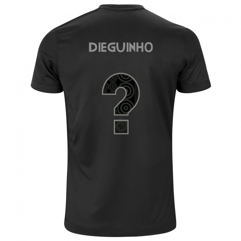 Kandiny Hombre Camiseta Dieguinho #0 Negro 2ª Equipación 2024/25 La Camisa Chile