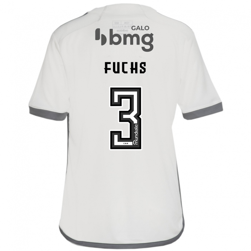 Kandiny Hombre Camiseta Bruno Fuchs #3 Blanquecino 2ª Equipación 2024/25 La Camisa Chile