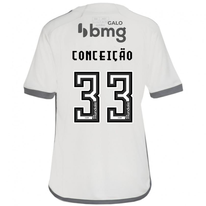 Kandiny Hombre Camiseta Robert Conceição #33 Blanquecino 2ª Equipación 2024/25 La Camisa Chile