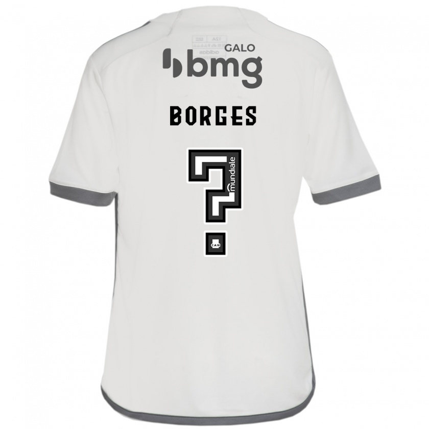 Kandiny Hombre Camiseta Léo Borges #0 Blanquecino 2ª Equipación 2024/25 La Camisa Chile