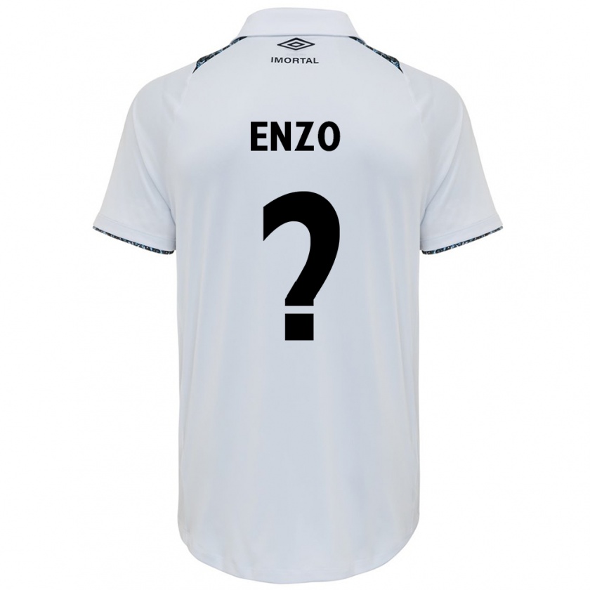 Kandiny Hombre Camiseta Enzo #0 Blanco Azul 2ª Equipación 2024/25 La Camisa Chile