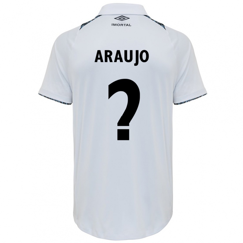 Kandiny Hombre Camiseta Caio Araújo #0 Blanco Azul 2ª Equipación 2024/25 La Camisa Chile