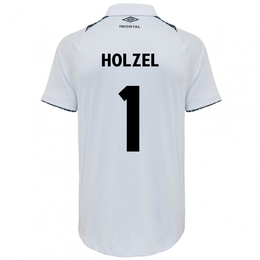 Kandiny Hombre Camiseta Vivi Holzel #1 Blanco Azul 2ª Equipación 2024/25 La Camisa Chile