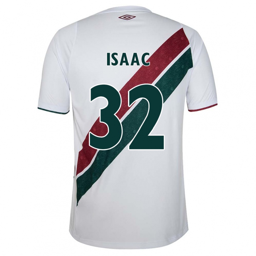 Kandiny Hombre Camiseta Isaac #32 Blanco Verde Granate 2ª Equipación 2024/25 La Camisa Chile