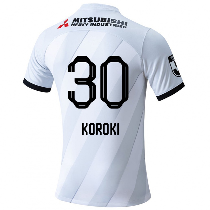 Kandiny Hombre Camiseta Shinzo Koroki #30 Gris Blanco 2ª Equipación 2024/25 La Camisa Chile