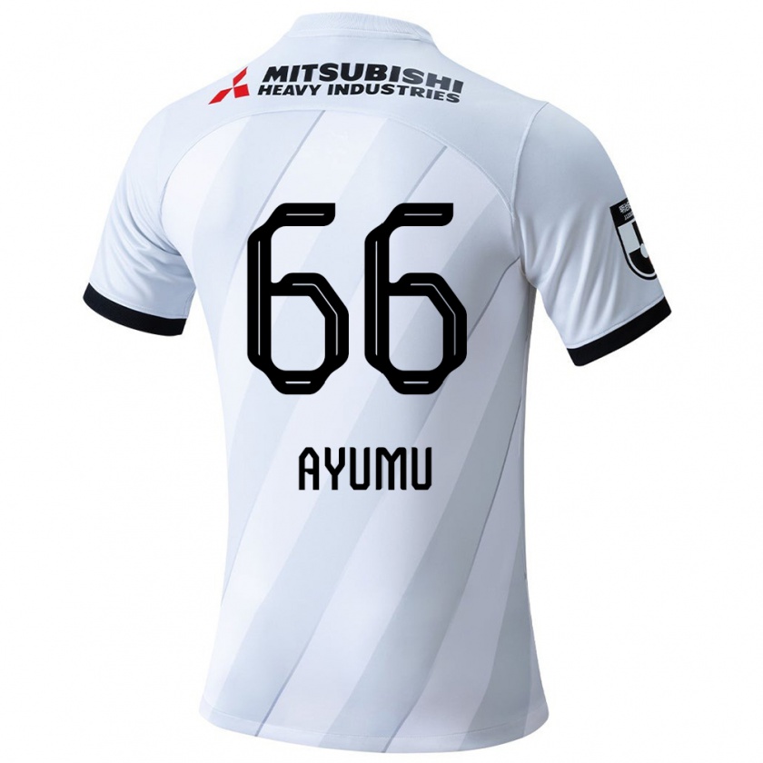 Kandiny Hombre Camiseta Ayumu Ohata #66 Gris Blanco 2ª Equipación 2024/25 La Camisa Chile