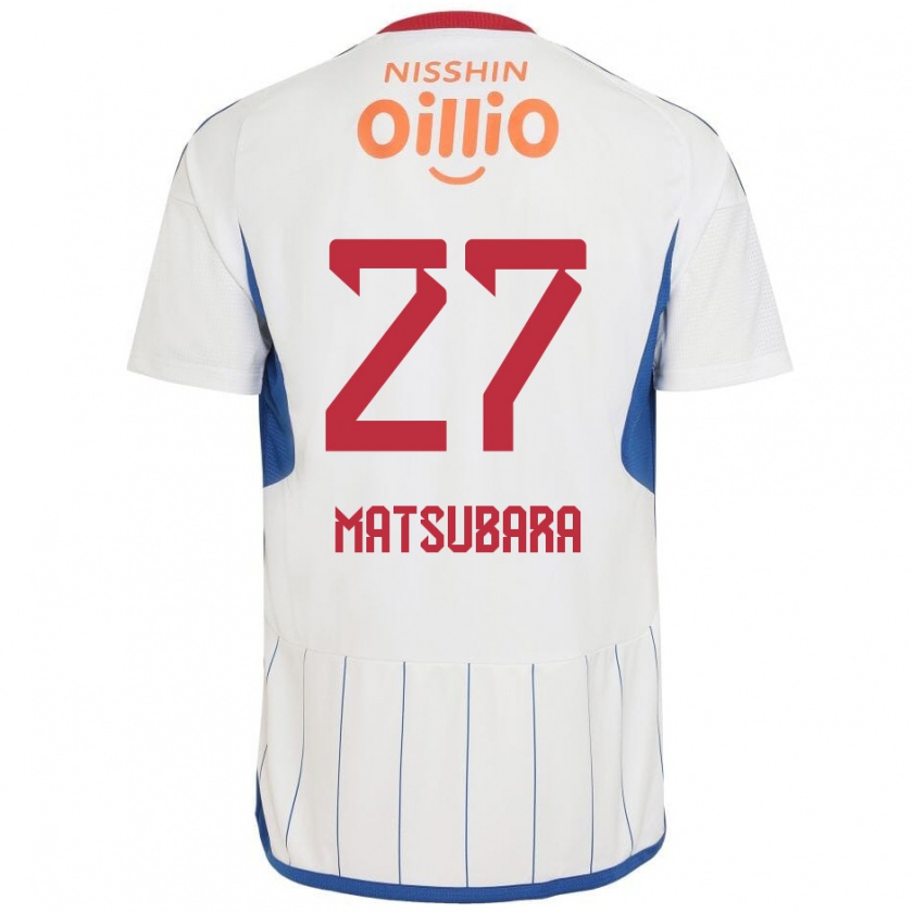 Kandiny Hombre Camiseta Ken Matsubara #27 Blanco Azul Rojo 2ª Equipación 2024/25 La Camisa Chile