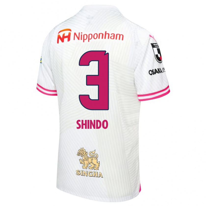 Kandiny Hombre Camiseta Ryosuke Shindo #3 Blanco Rosa 2ª Equipación 2024/25 La Camisa Chile