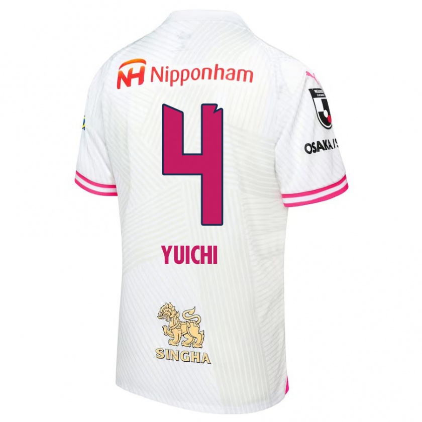 Kandiny Hombre Camiseta Yuichi Hirano #4 Blanco Rosa 2ª Equipación 2024/25 La Camisa Chile