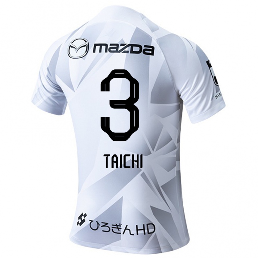 Kandiny Hombre Camiseta Taichi Yamasaki #3 Blanco Gris Negro 2ª Equipación 2024/25 La Camisa Chile