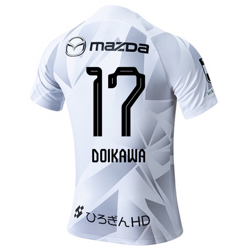 Kandiny Hombre Camiseta Haruto Doikawa #17 Blanco Gris Negro 2ª Equipación 2024/25 La Camisa Chile