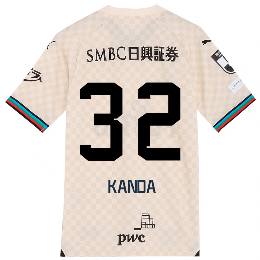 Kandiny Hombre Camiseta Soma Kanda #32 Blanco Gris 2ª Equipación 2024/25 La Camisa Chile