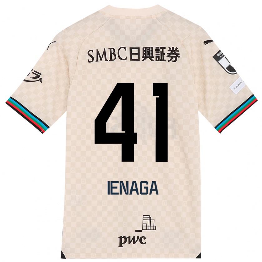 Kandiny Hombre Camiseta Akihiro Ienaga #41 Blanco Gris 2ª Equipación 2024/25 La Camisa Chile