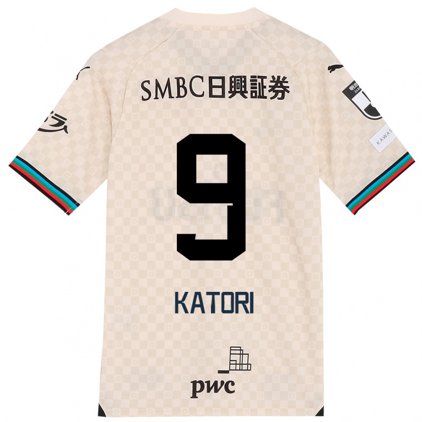 Kandiny Hombre Camiseta Takeshi Katori #9 Blanco Gris 2ª Equipación 2024/25 La Camisa Chile