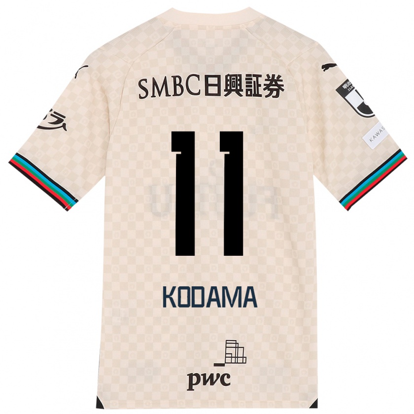 Kandiny Hombre Camiseta Shotaro Kodama #11 Blanco Gris 2ª Equipación 2024/25 La Camisa Chile