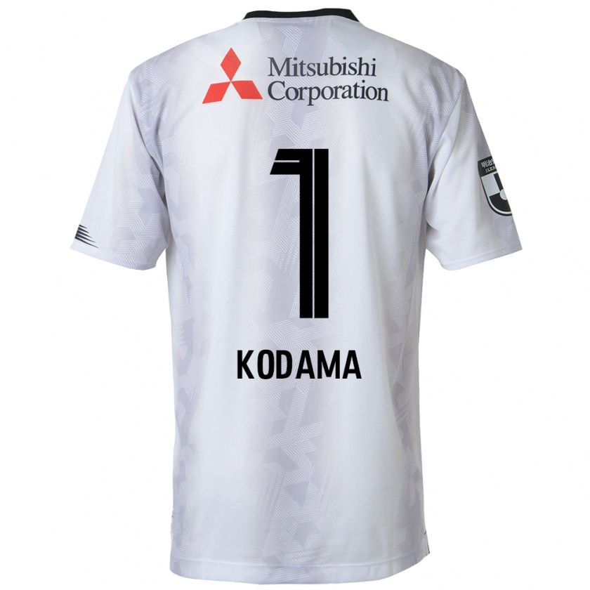 Kandiny Hombre Camiseta Tsuyoshi Kodama #1 Blanco Negro 2ª Equipación 2024/25 La Camisa Chile