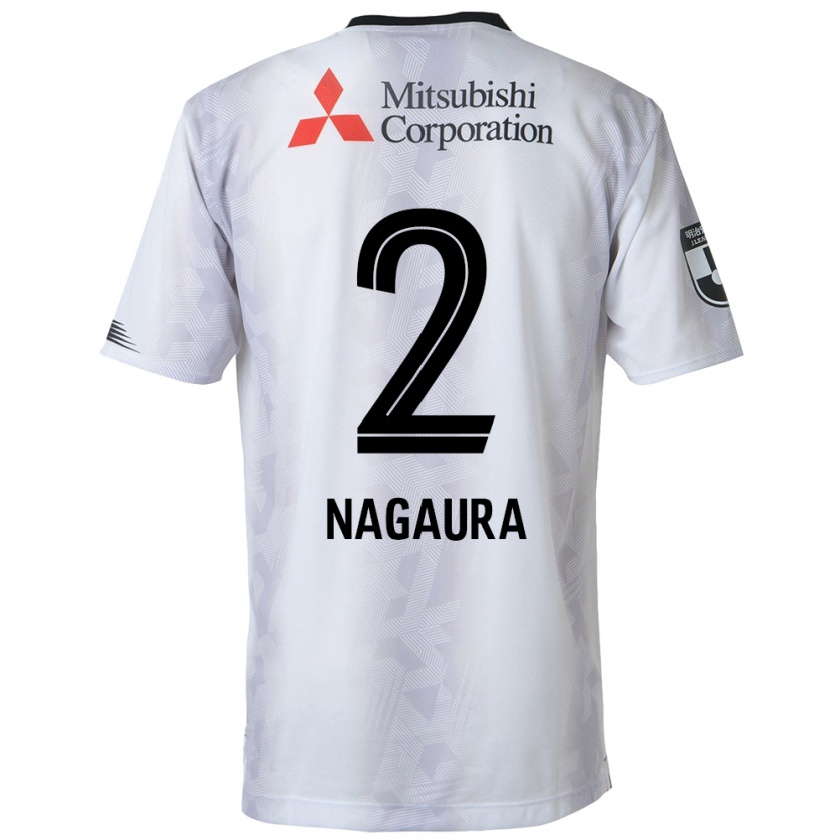 Kandiny Hombre Camiseta Koshi Nagaura #2 Blanco Negro 2ª Equipación 2024/25 La Camisa Chile