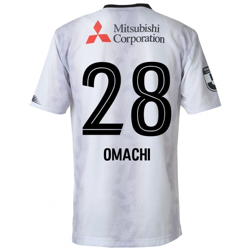 Kandiny Hombre Camiseta Shugo Omachi #28 Blanco Negro 2ª Equipación 2024/25 La Camisa Chile