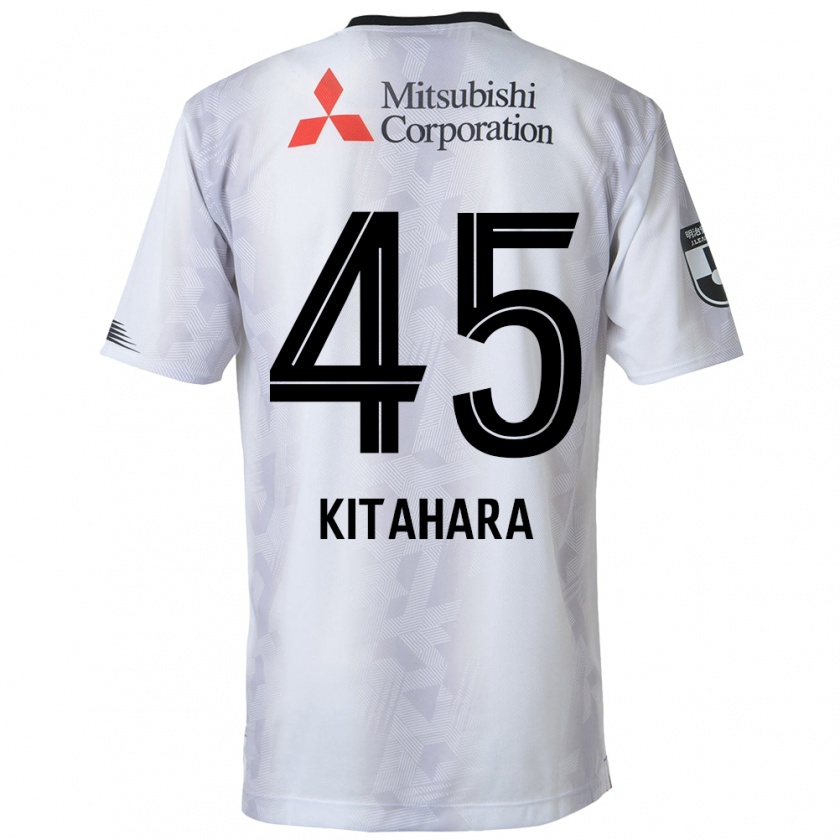 Kandiny Hombre Camiseta Maki Kitahara #45 Blanco Negro 2ª Equipación 2024/25 La Camisa Chile