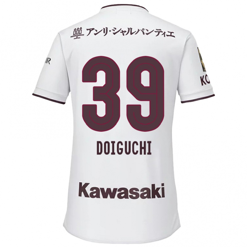 Kandiny Hombre Camiseta Ritsu Doiguchi #39 Blanco Rojo 2ª Equipación 2024/25 La Camisa Chile