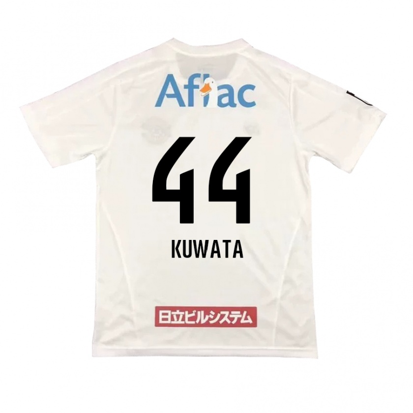 Kandiny Hombre Camiseta Taisei Kuwata #44 Blanco Negro 2ª Equipación 2024/25 La Camisa Chile