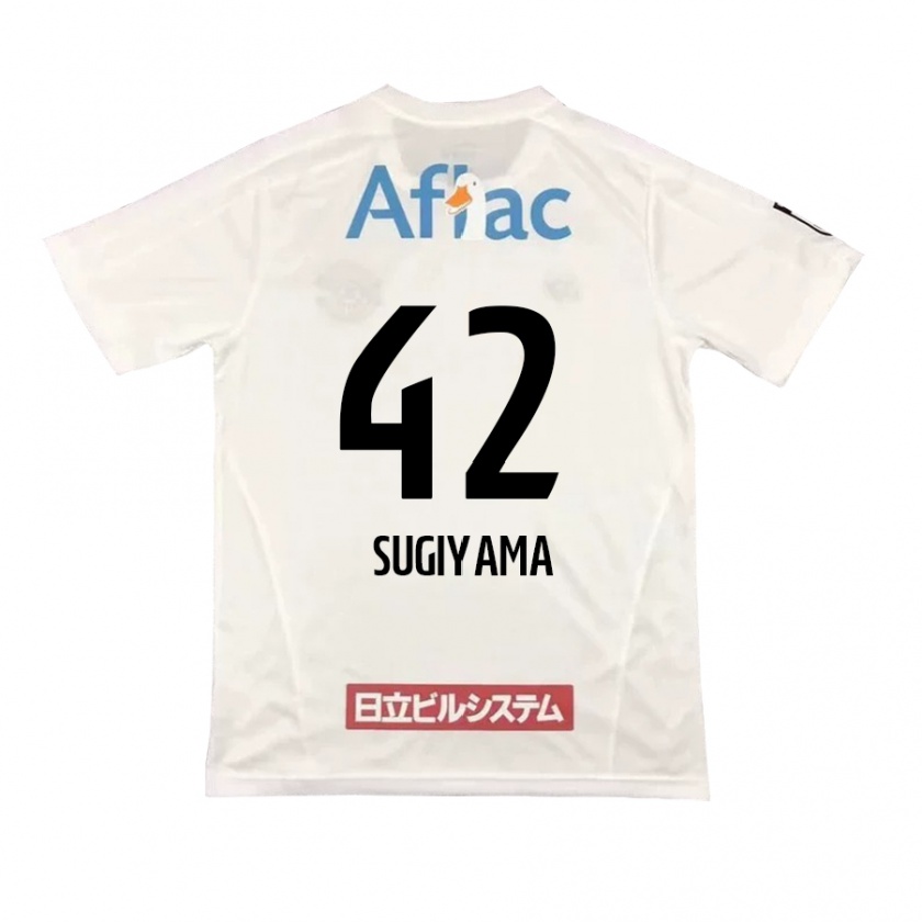 Kandiny Hombre Camiseta Shunnosuke Sugiyama #42 Blanco Negro 2ª Equipación 2024/25 La Camisa Chile