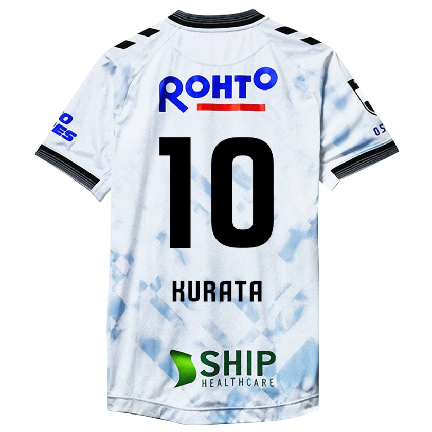 Kandiny Hombre Camiseta Shu Kurata #10 Blanco Negro 2ª Equipación 2024/25 La Camisa Chile