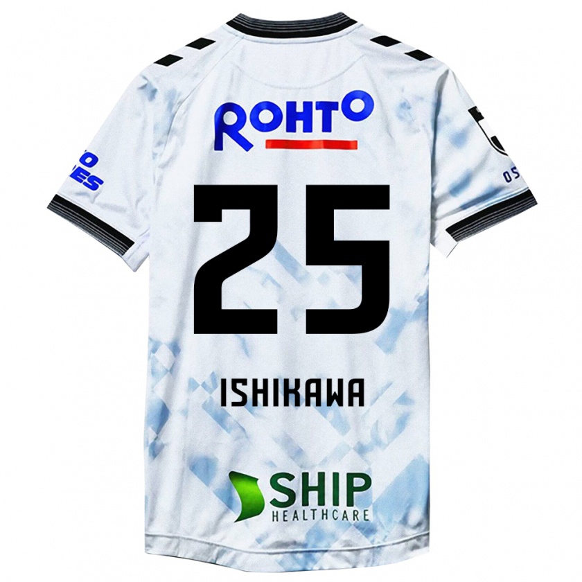 Kandiny Hombre Camiseta Kei Ishikawa #25 Blanco Negro 2ª Equipación 2024/25 La Camisa Chile