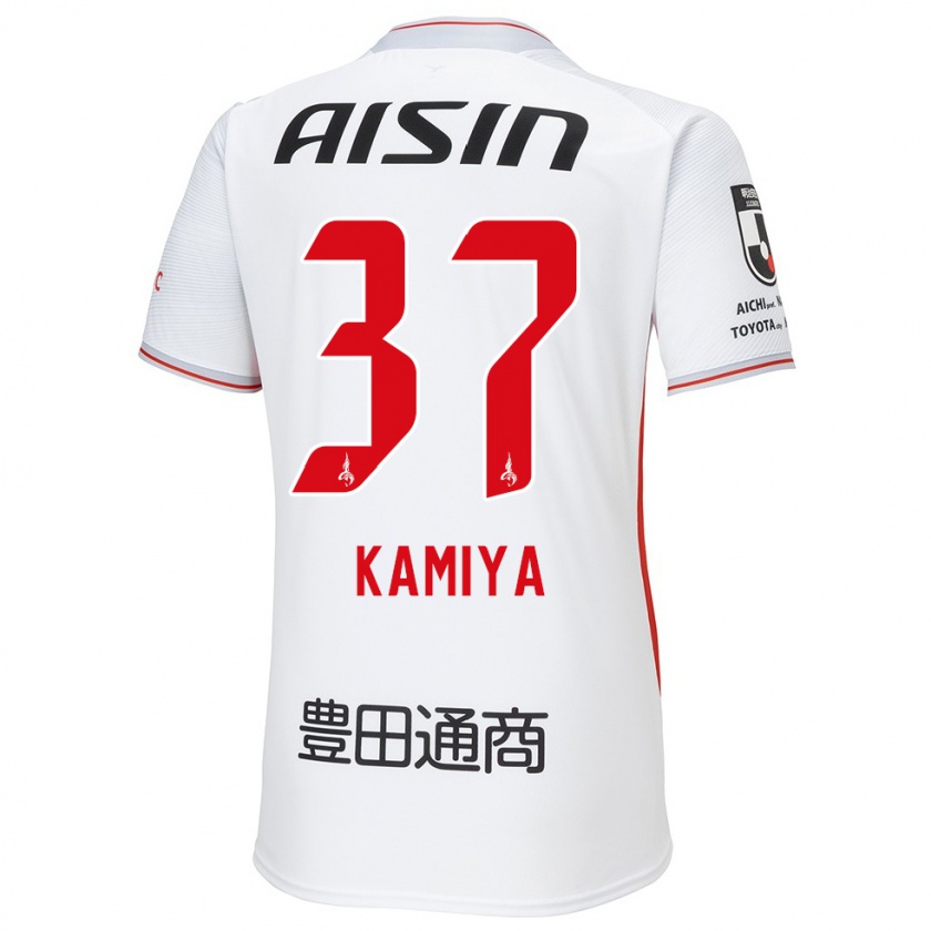 Kandiny Hombre Camiseta Kiichi Kamiya #37 Blanco Amarillo Rojo 2ª Equipación 2024/25 La Camisa Chile