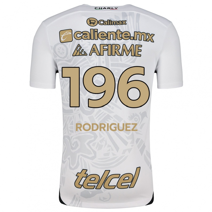 Kandiny Hombre Camiseta Prince Rodríguez #196 Blanco Negro 2ª Equipación 2024/25 La Camisa Chile